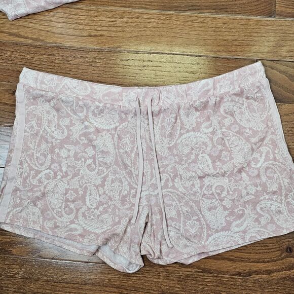 Lucky Brand 2pc XXL Pink Short Sleeve Knit Top Shorts Loungewear PJ Sleep‎ Set - Picture 9 of 13